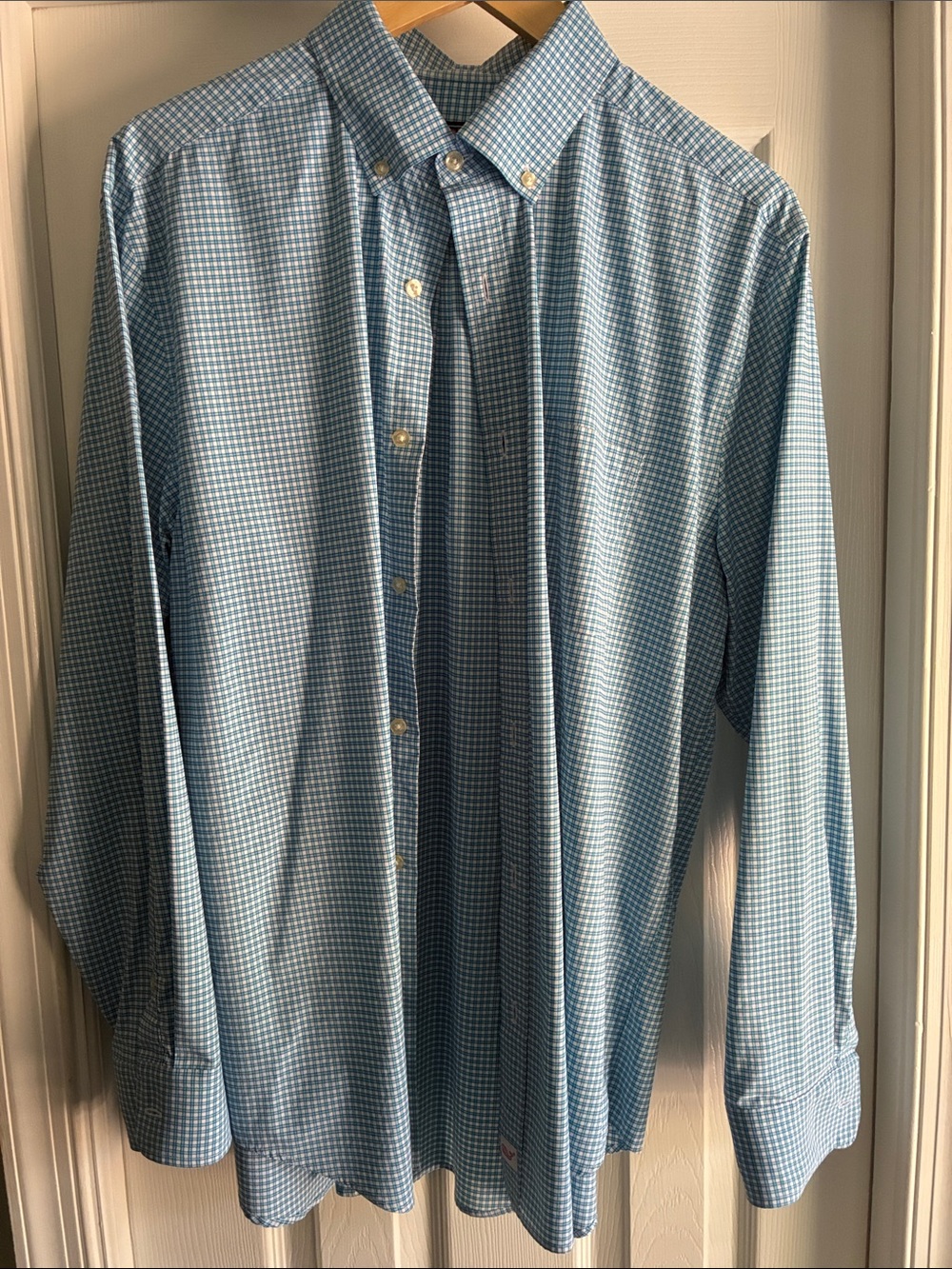 Vineyard Vines Men's Blue Micro-Check Button-Down Shirt